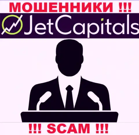 Нет ни малейшей возможности выяснить, кто конкретно является руководителем конторы Jet Capitals - это явно мошенники