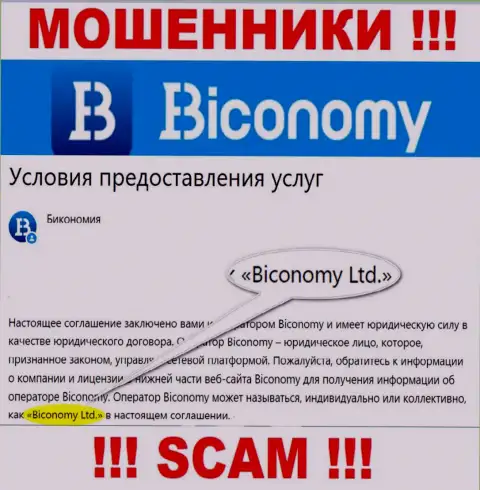 Юр. лицо, которое управляет мошенниками Biconomy Com - это Бикономи Лтд