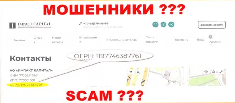 Регистрационный номер компании Импакт Капитал