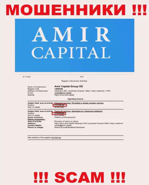 АмирКапитал предоставляют на сайте номер лицензии, невзирая на этот факт успешно грабят реальных клиентов