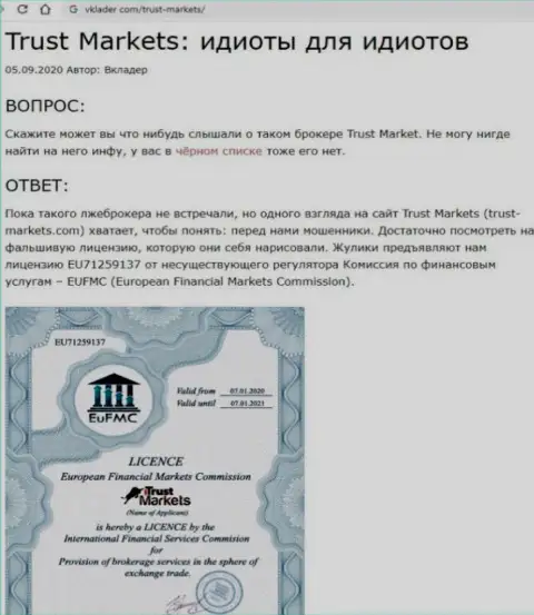 Trust-Markets Com - МАХИНАТОРЫ !!! Прикарманивание финансовых вложений гарантируют (обзор деяний конторы)