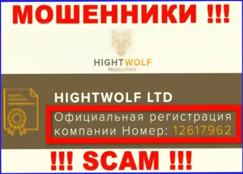 Наличие регистрационного номера у HightWolf Com (12617962) не значит что контора добропорядочная
