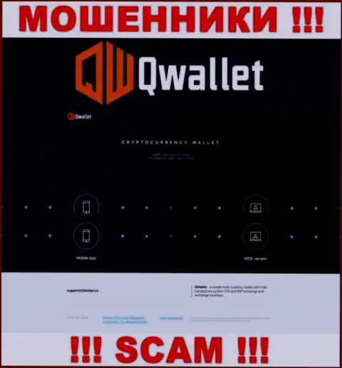 Веб-портал неправомерно действующей конторы Q Wallet - QWallet Co