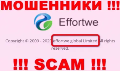 На web-сервисе Effortwe написано, что Effortwe Global Limited - это их юридическое лицо, но это не обозначает, что они порядочные