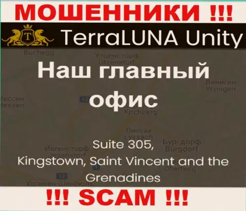 Работать совместно с организацией Terra Luna Unity опасно - их офшорный юридический адрес - Сьюит 305, Кингстаун, Сент-Винсент и Гренадины (инфа с их интернет-сервиса)