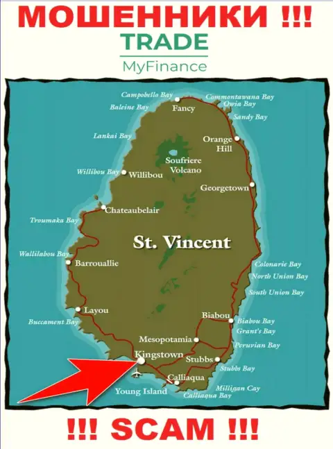 Юридическое место регистрации мошенников TradeMyFinance Com - Kingstown, Saint Vincent and the Grenadines