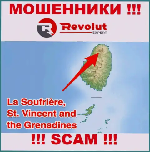 Контора Revolut Expert - internet мошенники, находятся на территории St. Vincent and the Grenadines, а это оффшорная зона