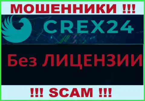 У мошенников Crex24 на сайте не показан номер лицензии организации ! Будьте весьма внимательны