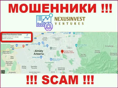 Очень рискованно доверять кровные Nexus Investment Ventures !!! Данные интернет мошенники показали липовый адрес