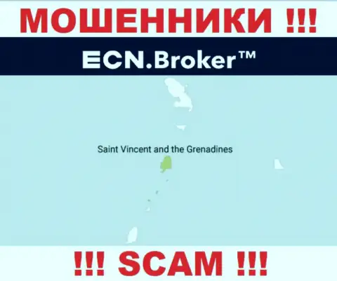 Находясь в оффшорной зоне, на территории St. Vincent and the Grenadines, ECNBroker безнаказанно обувают клиентов