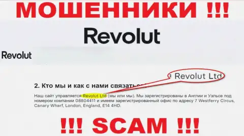 Revolut Ltd - это контора, которая руководит мошенниками Revolut