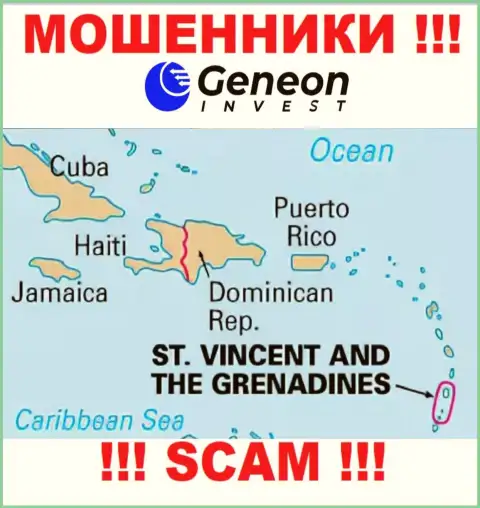 ГенеонИнвест расположились на территории - St. Vincent and the Grenadines, избегайте взаимодействия с ними