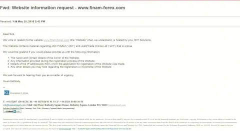 Мошенники из АО Инвестиционная компания ФИНАМ не прекращают писать бредни про блокировку странички с честными отзывами
