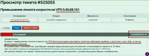 Веб-хостер сообщил, что VPS сервера, где именно и хостится интернет-сайт ffin.xyz лимитирован в скорости доступа
