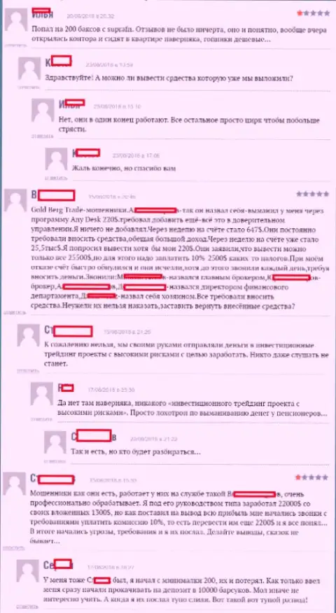Комментарии биржевых игроков ФОРЕКС ДЦ Supra FN Com, опубликованные ими на портале boexpert ru