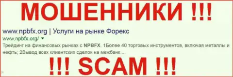 NPBFX Org - это РАЗВОДИЛЫ !!! SCAM !!!
